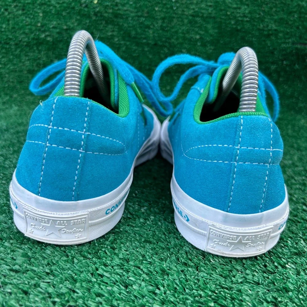 Converse One Star Ox‎ Blue Suede Green Star Low Top Sneakers 259813C Kids 6